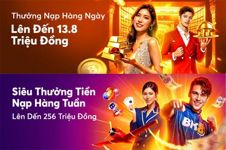 Thưởng nạp BK8